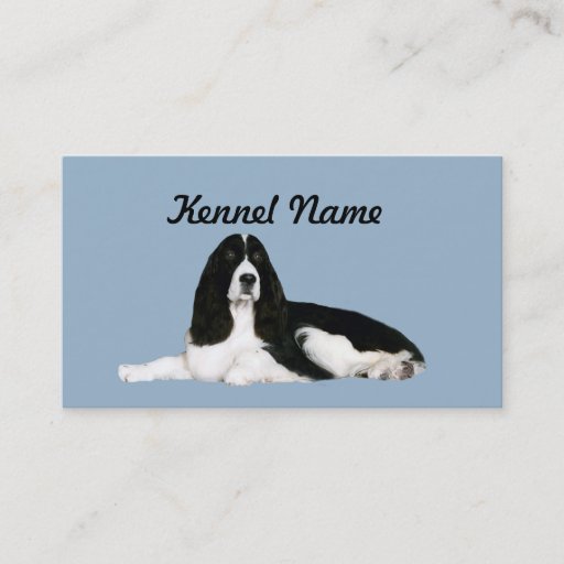 Customizable English Springer Spaniel Breeder Business Card