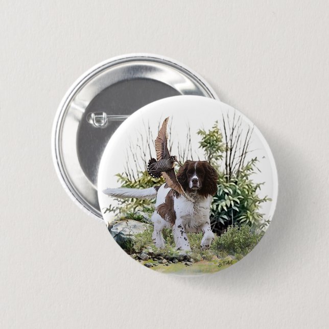  English Springer Spaniel  Button (Front & Back)