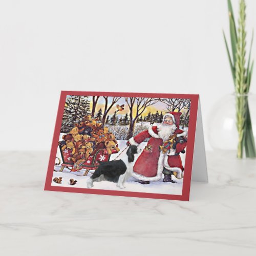 English Springer Spaniel Christmas Card Bears