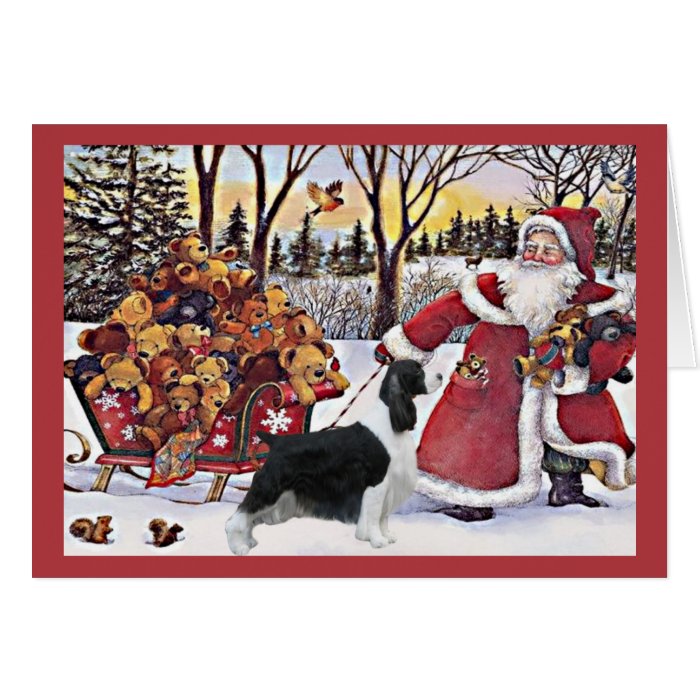 English Springer Spaniel Christmas Card Bears