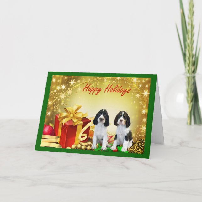 English Springer Spaniel Christmas Card Gifts (Front)