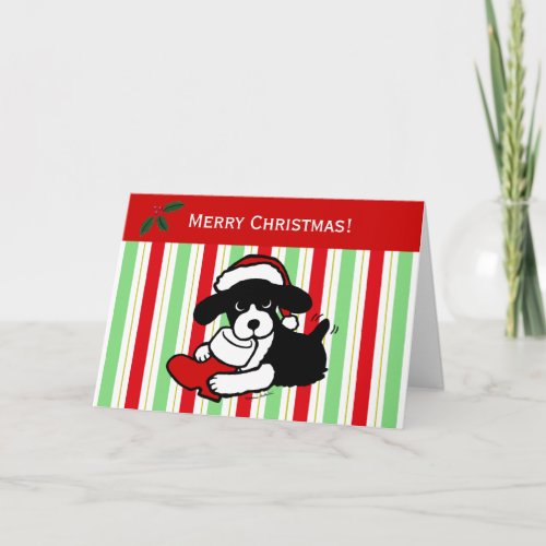English Springer Spaniel Christmas Cartoon Holiday Card