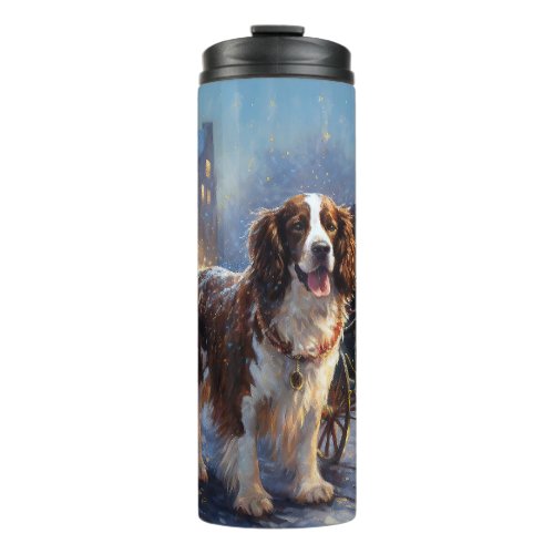 English Springer Spaniel Christmas Festive Season Thermal Tumbler