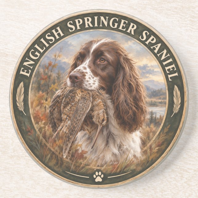 English Springer Spaniel  Coaster (Front)