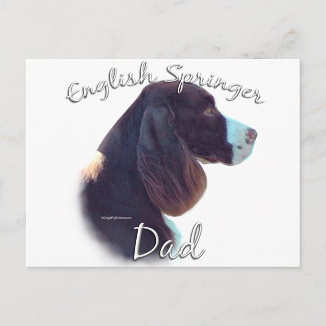 English Springer Spaniel Dad 2 Postcard (Front)