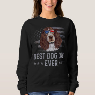 English Springer Spaniel Dad Vintage American Flag Sweatshirt