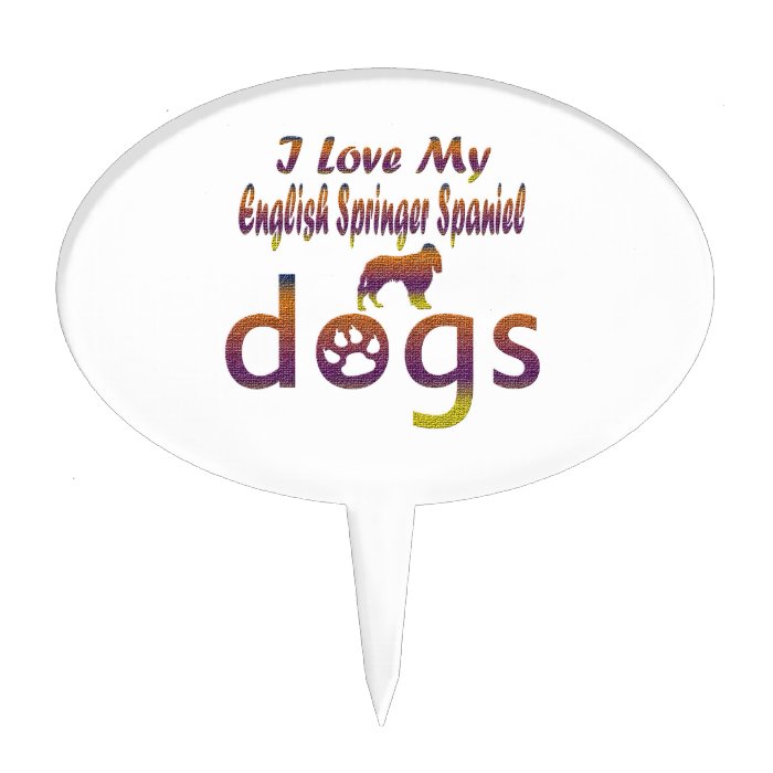 English Springer Spaniel designs Cake Picks