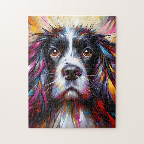 English Springer Spaniel Dog Acrylic Print Jigsaw Puzzle