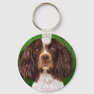 English Springer Spaniel Dog Art - Major Keychain