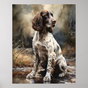 English Springer Spaniel Dog Art Print Poster