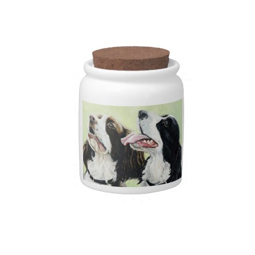 English Springer Spaniel Dog Art Treat Jar