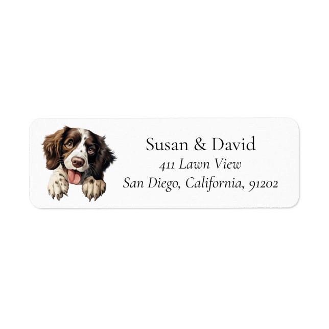 English Springer Spaniel Dog Breed Pet Lovers Label (Front)