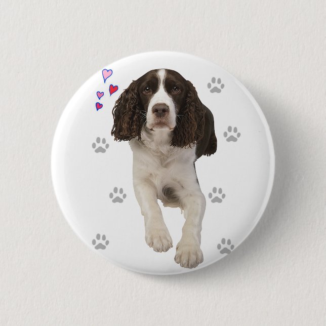 English Springer Spaniel Dog Button (Front)