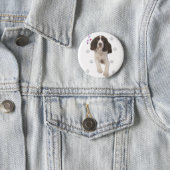 English Springer Spaniel Dog Button (In Situ)