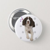 English Springer Spaniel Dog Button (Front & Back)