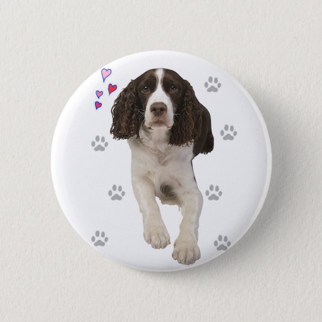 English Springer Spaniel Dog Button (Front)