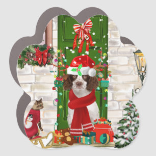 English Springer Spaniel Dog Christmas  Car Magnet