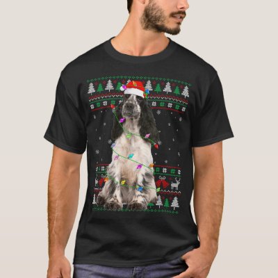 English Springer Spaniel Dog Christmas Ugly Sweate T-Shirt