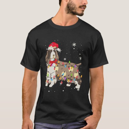 English Springer Spaniel Dog Christmas Xmas Mom Da T_Shirt