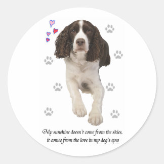 English Springer Spaniel Dog Classic Round Sticker