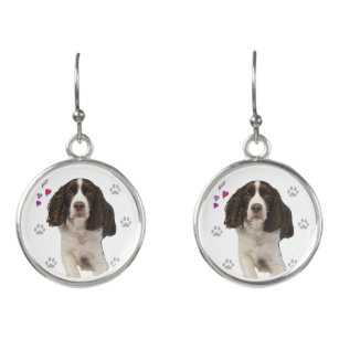 English Springer Spaniel Dog Earrings