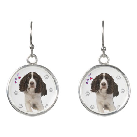 English Springer Spaniel Dog Earrings