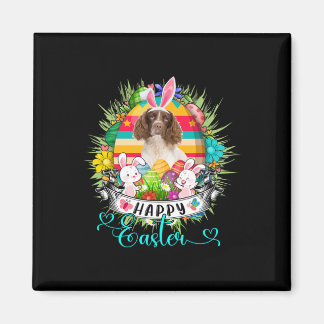 English Springer Spaniel Dog In Easter Eggs Sket Magnet