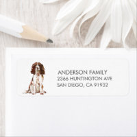 English Springer Spaniel Dog Return Address Label