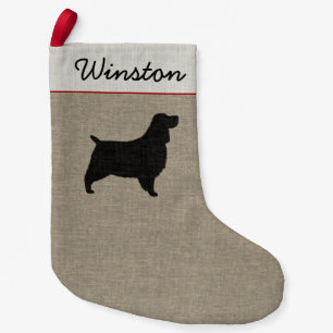 English Springer Spaniel Dog Silhouette Holiday Small Christmas Stocking