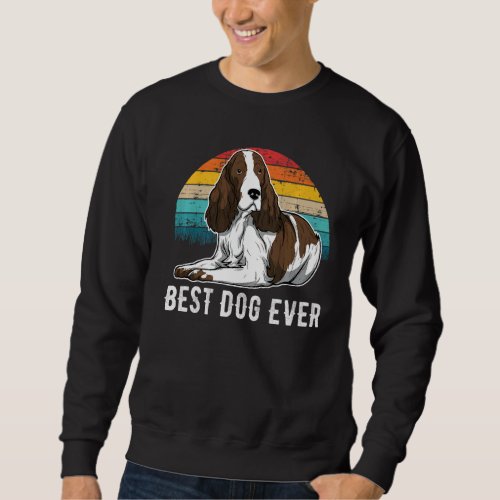 English Springer Spaniel Dog Sunset  7 Sweatshirt
