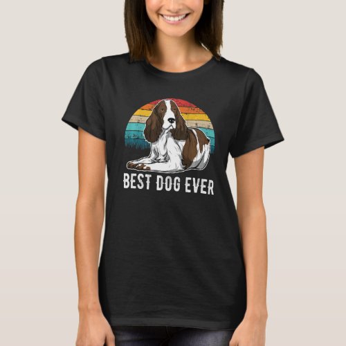 English Springer Spaniel Dog Sunset  7 T_Shirt