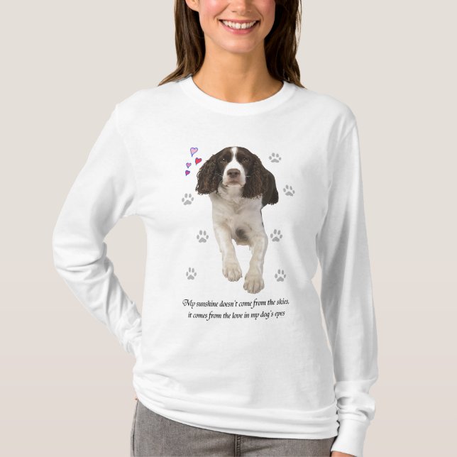 English Springer Spaniel Dog T-Shirt (Front)