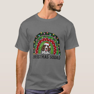 English Springer Spaniel Dog Tree Christmas Lights T-Shirt