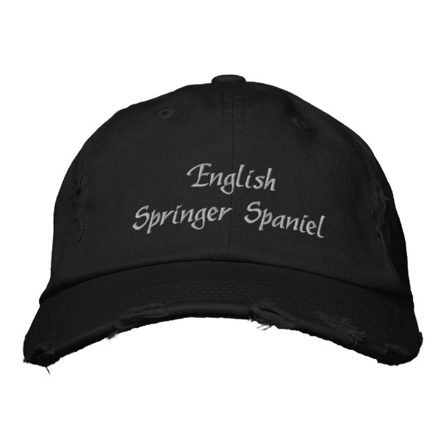 English Springer Spaniel Embroidered Baseball Cap (Front)