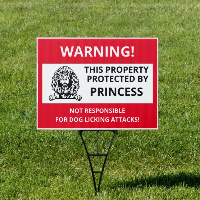 ENGLISH SPRINGER SPANIEL | Funny Beware of Dog Sign (Insitu)