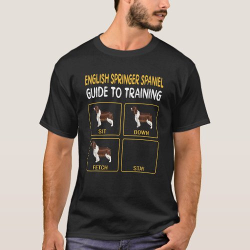 English Springer Spaniel Guide To Training Dog Obe T_Shirt