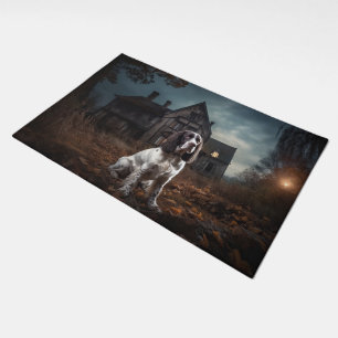 English Springer Spaniel Halloween Scary Doormat