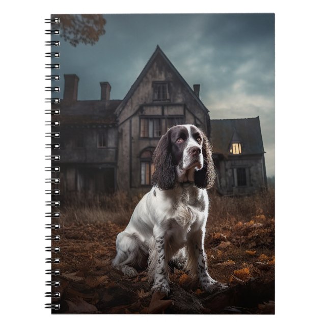 English Springer Spaniel Halloween Scary Notebook (Front)
