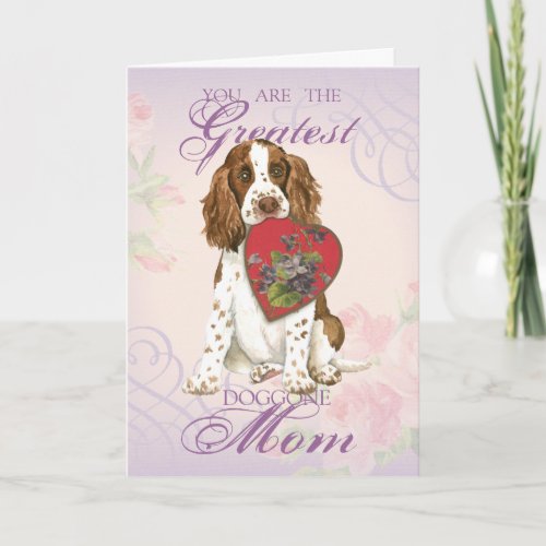 English Springer Spaniel Heart Mom Card