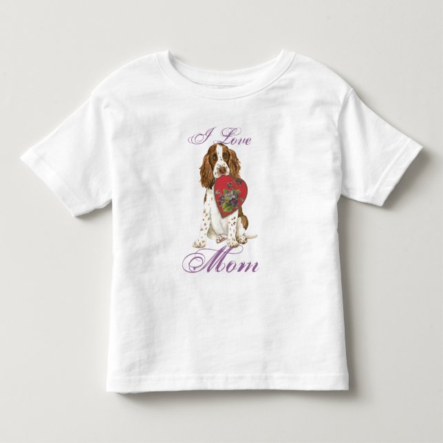 English Springer Spaniel Heart Mom Toddler T-shirt (Front)