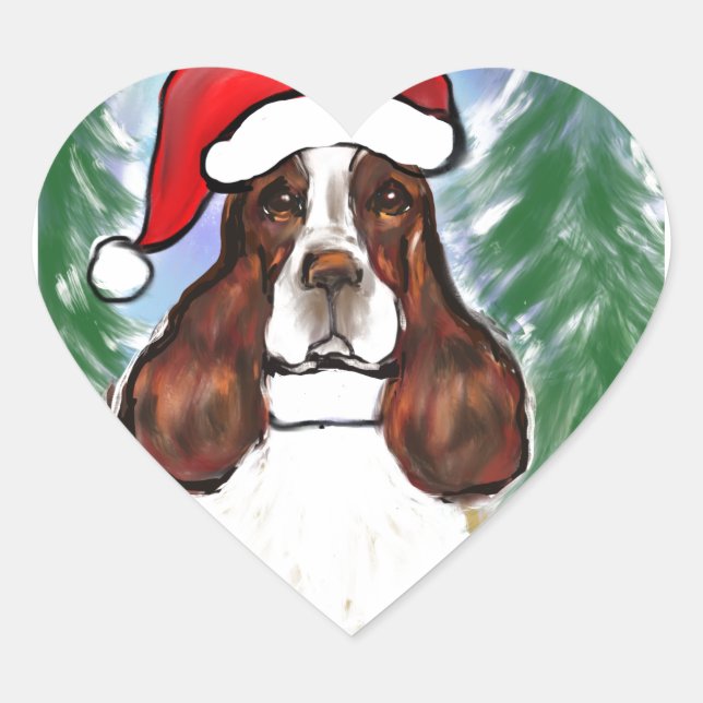 ENGLISH SPRINGER SPANIEL HEART STICKER (Front)