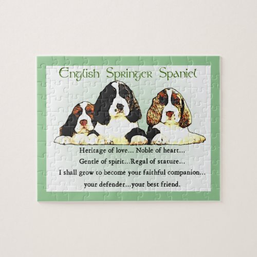 English Springer Spaniel Heritage of Love Jigsaw Puzzle