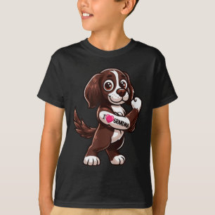 English Springer Spaniel I Love Grandma Funny Dog T-Shirt