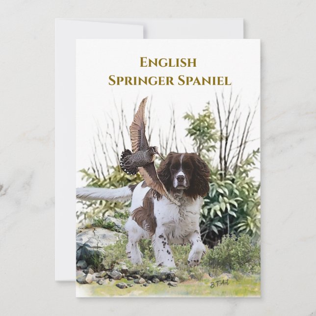  English Springer Spaniel  Invitation (Front)