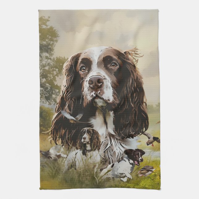 English Springer Spaniel Kitchen Towel (Vertical)