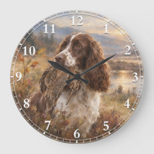 English Springer Spaniel  Large Clock