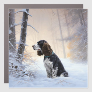 English Springer Spaniel Let It Snow Christmas Car Magnet