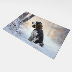 English Springer Spaniel Let It Snow Christmas Doormat