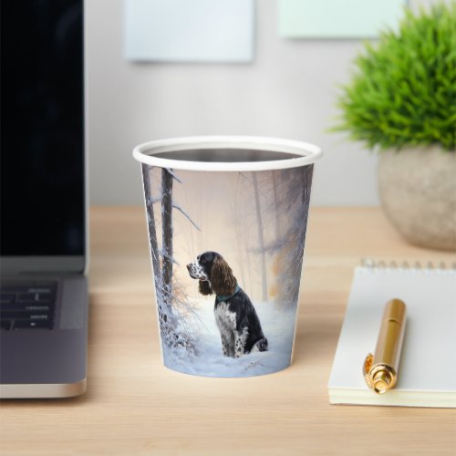 English Springer Spaniel Let It Snow Christmas Paper Cups