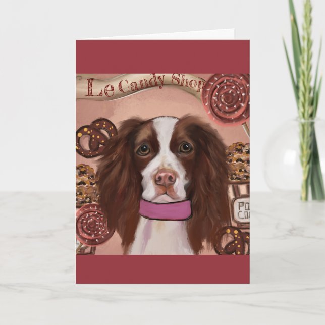 English Springer Spaniel    Letterpress Thank You Card (Front)